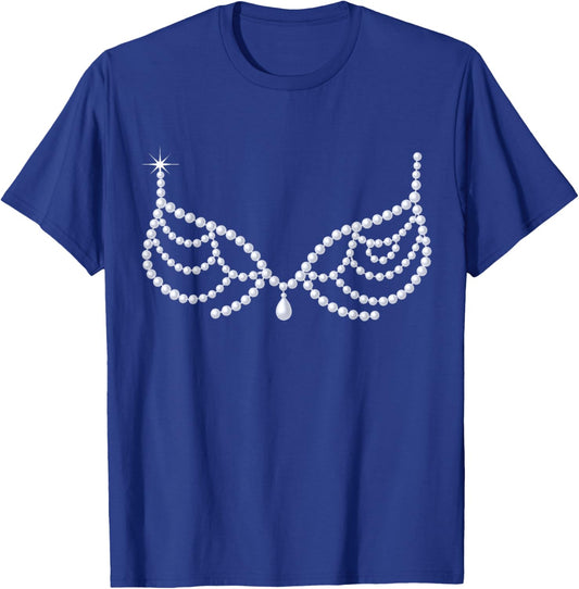 Crystal Bra Showgirl Halloween Lazy Costume T-Shirt - T-Shirt | Royal