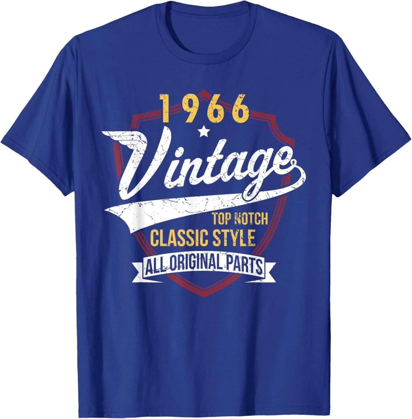 Classic 60 Birthday Decorations Men 60yr 1966 60th Birthday T-Shirt - T-Shirt | Royal