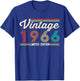 Vintage 1966 60th Birthday Retro Men Women 60 Years Old T-Shirt - T-Shirt | Royal