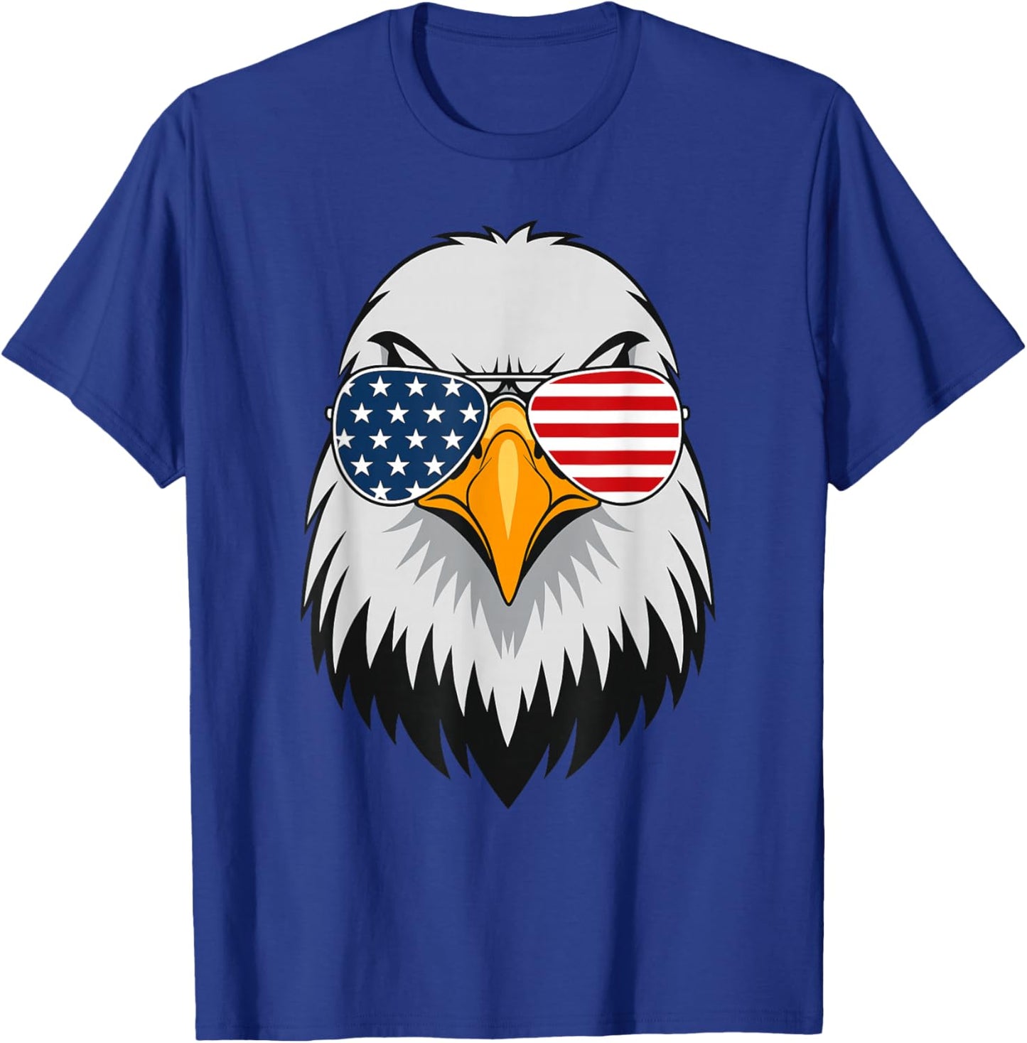 Eagle Animal Graphic with USA Sunglasses T-Shirt - T-Shirt | Royal