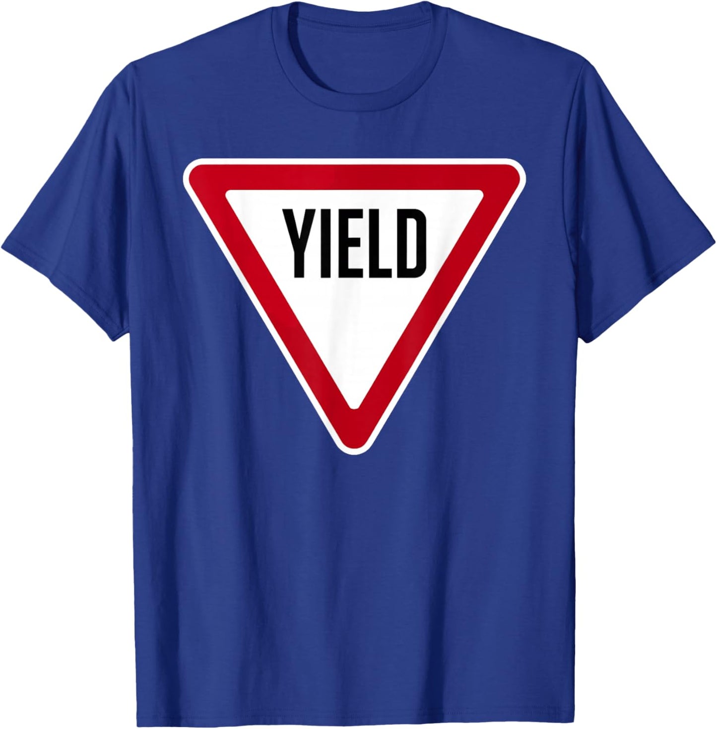 Yield Sign Costume Yield Signs Driving Sign for Halloween T-Shirt - T-Shirt | Royal
