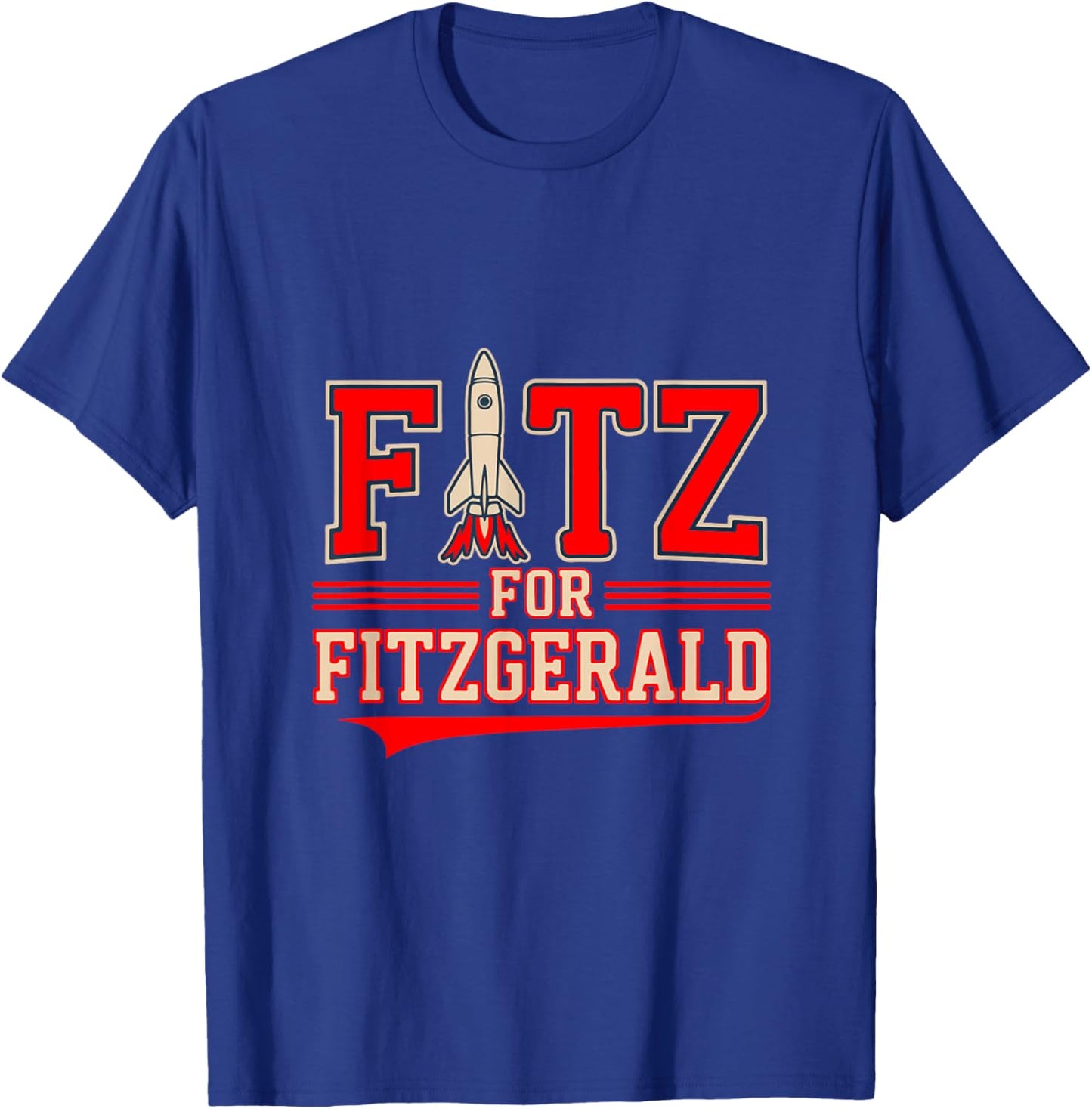 Custom Fitz for Fitzgerald Collegiate Style T-Shirt - T-Shirt | Royal