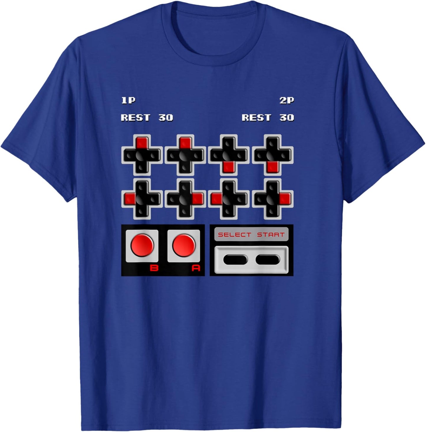 Retro 30 Lives Code Gamer Gear - Classic Cheat Code T-Shirt - T-Shirt | Royal