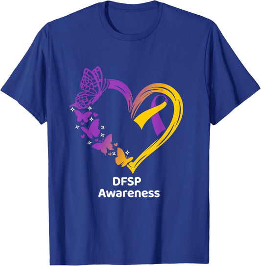 DFSP Awareness Heart Butterfly with Ribbon T-Shirt - T-Shirt | Royal