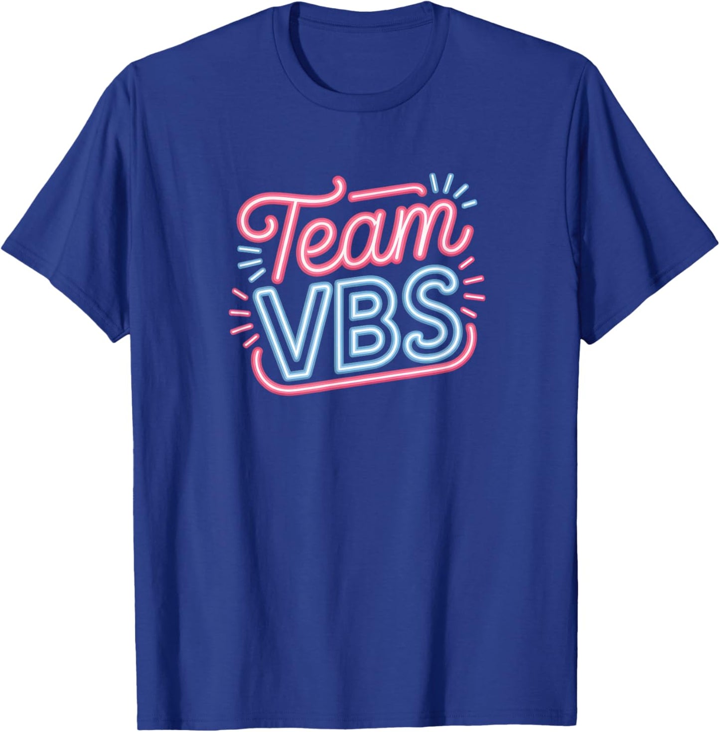I Love Team VBS 2026 Vacation Bible School Lighted Sign T-Shirt - T-Shirt | Royal