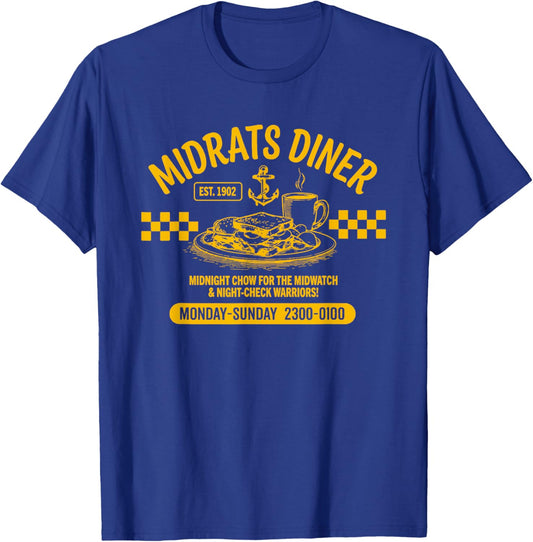 Midrats Diner Funny Sailor Humor Design T-Shirt - T-Shirt | Royal