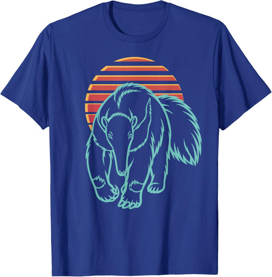Anteater Lover Animal Retro Synthwave 80s T-Shirt - T-Shirt | Royal