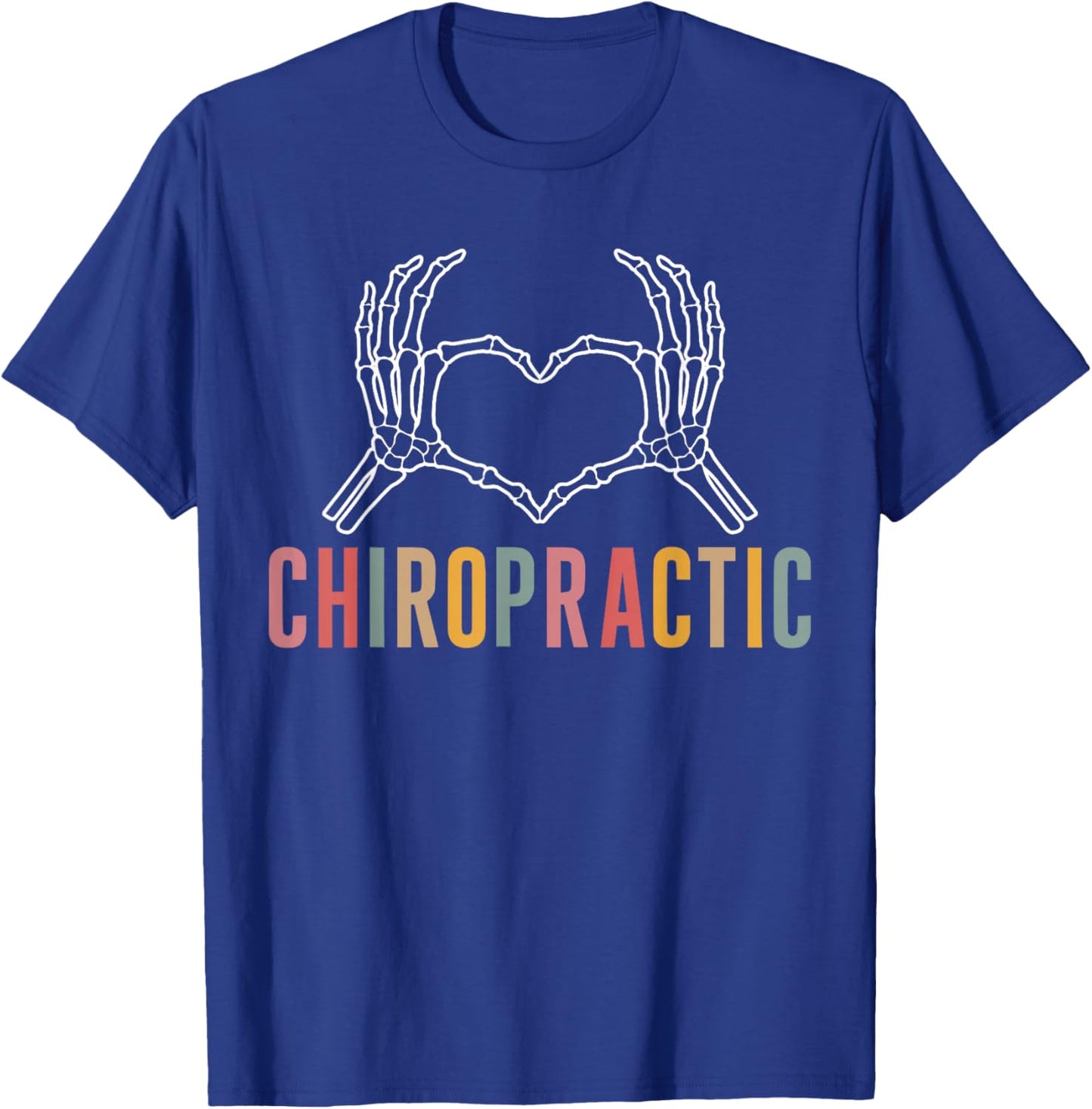 Chiropractic Heart Chiropractor Appreciation T-Shirt - T-Shirt | Royal