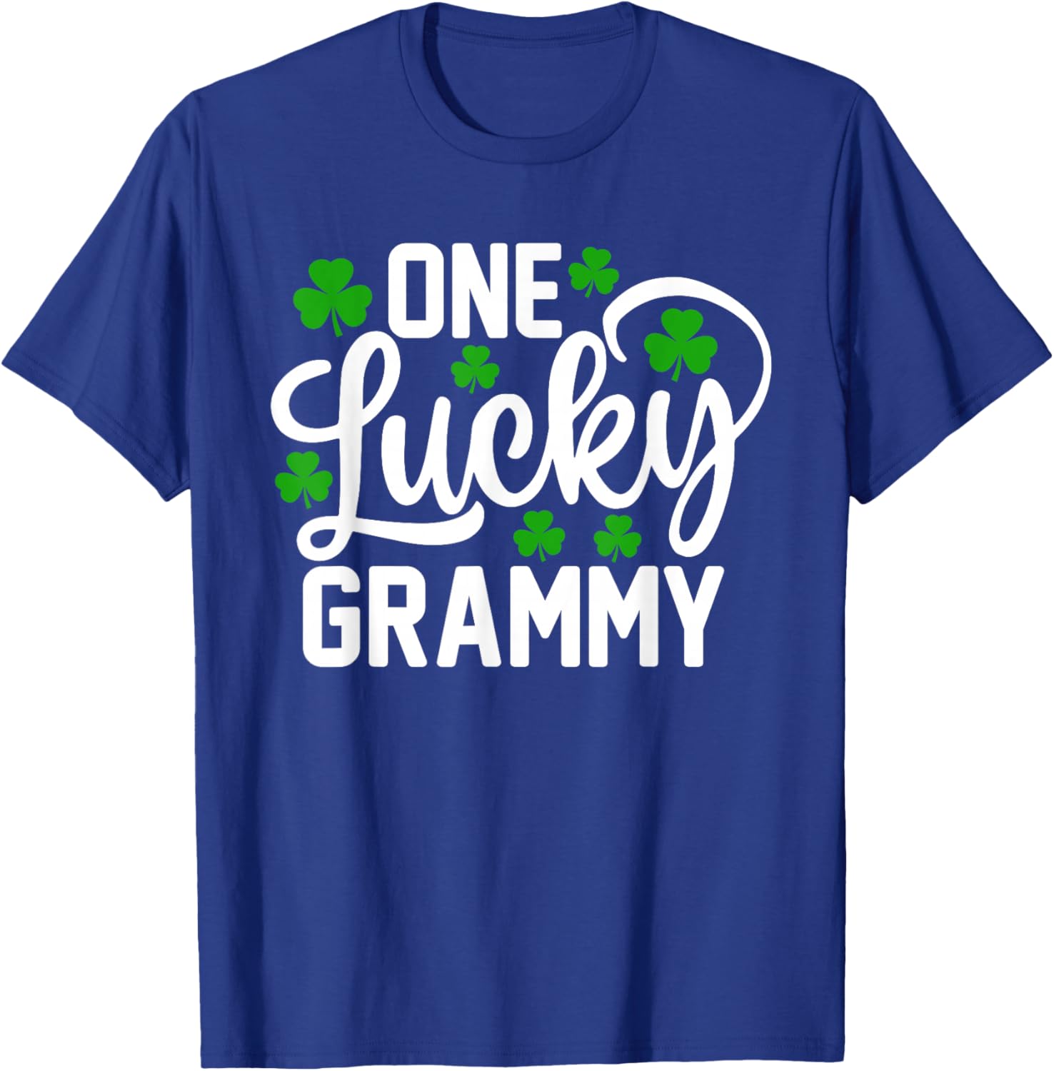 One Lucky Grammy Funny St Patrick's Day Shamrocks T-Shirt - T-Shirt | Royal