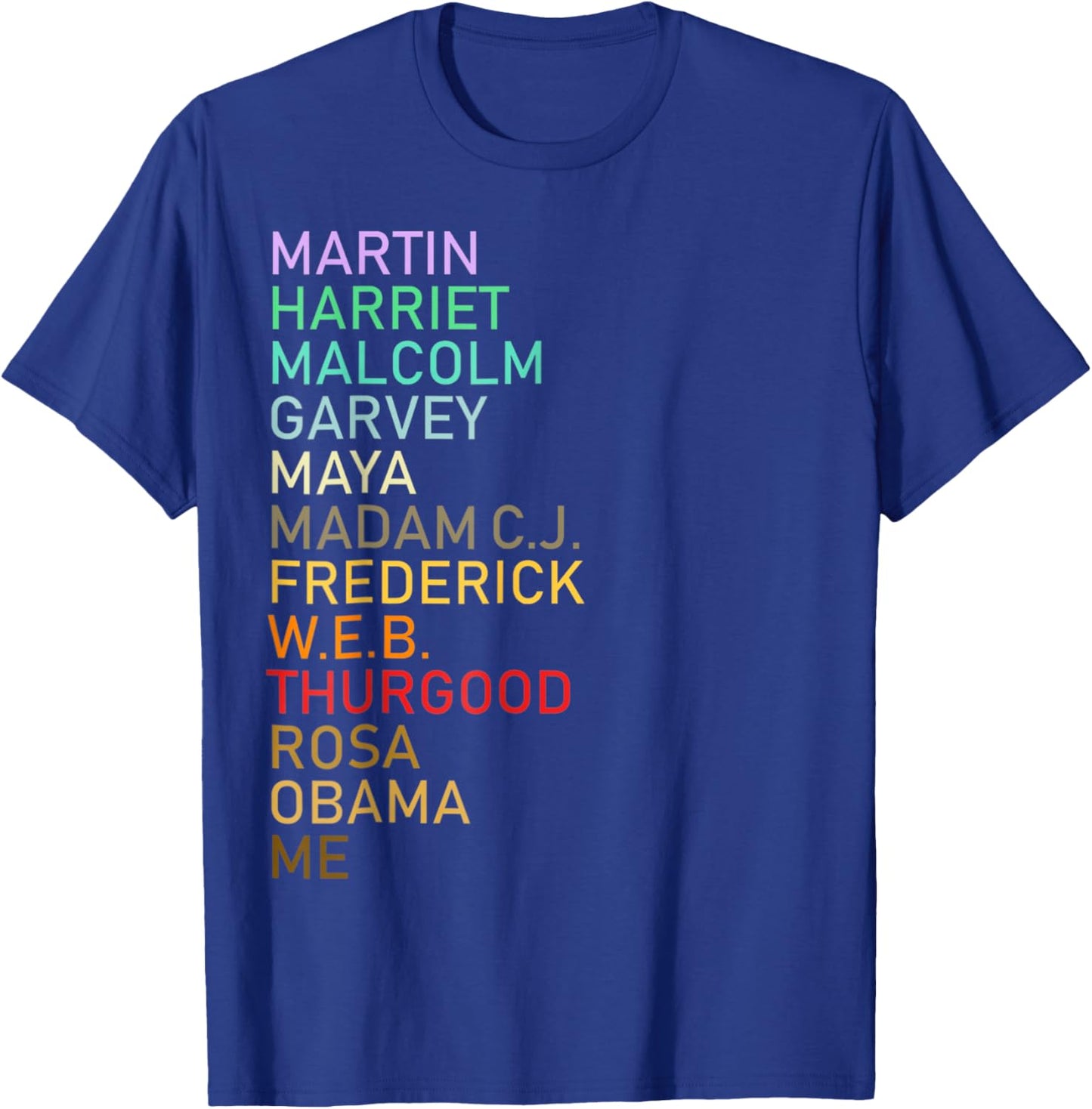 Black History Month Black Leader's Graphic Design T-Shirt - T-Shirt | Royal