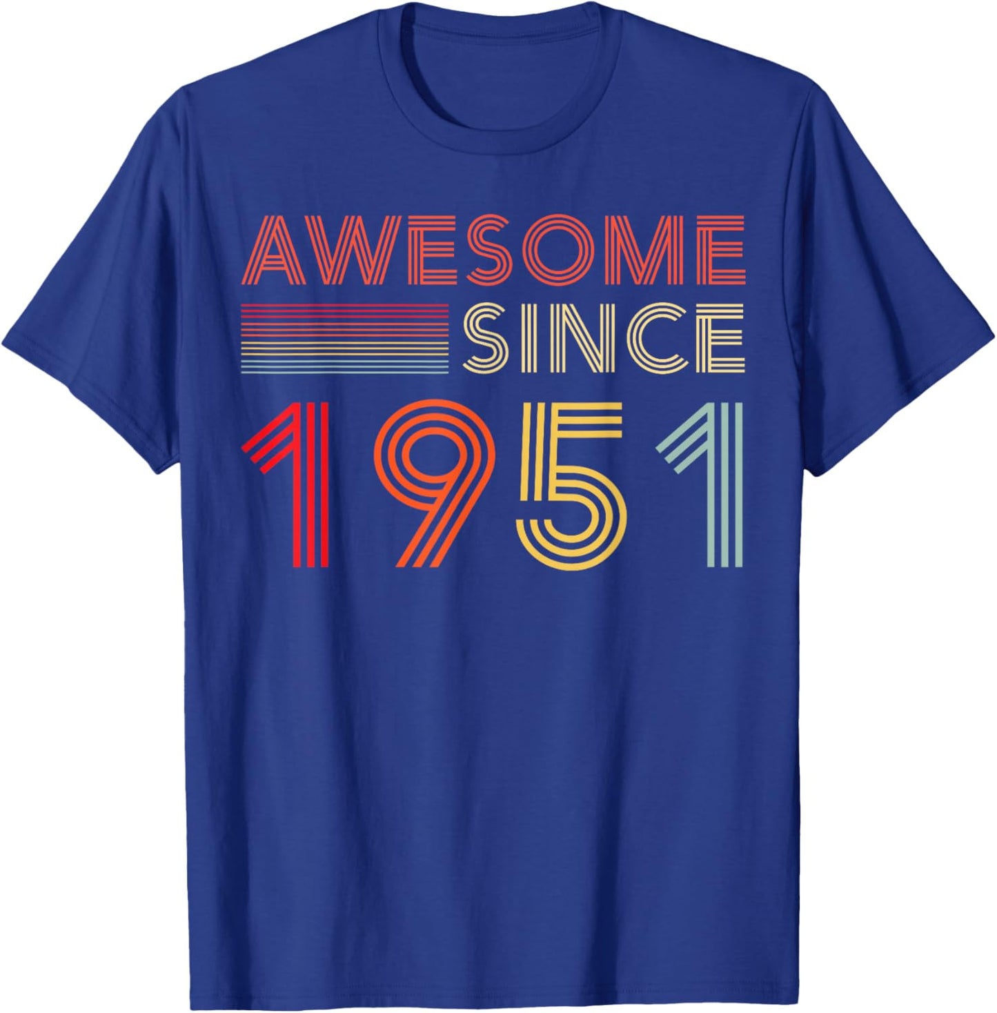 Awesome 75 Birthday Decorations Men 75yr 1951 75th Birthday T-Shirt - T-Shirt | Royal