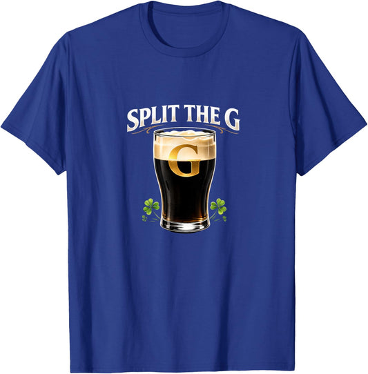 Split The G Irish Beer St Patricks Day Pub T-Shirt - T-Shirt | Royal