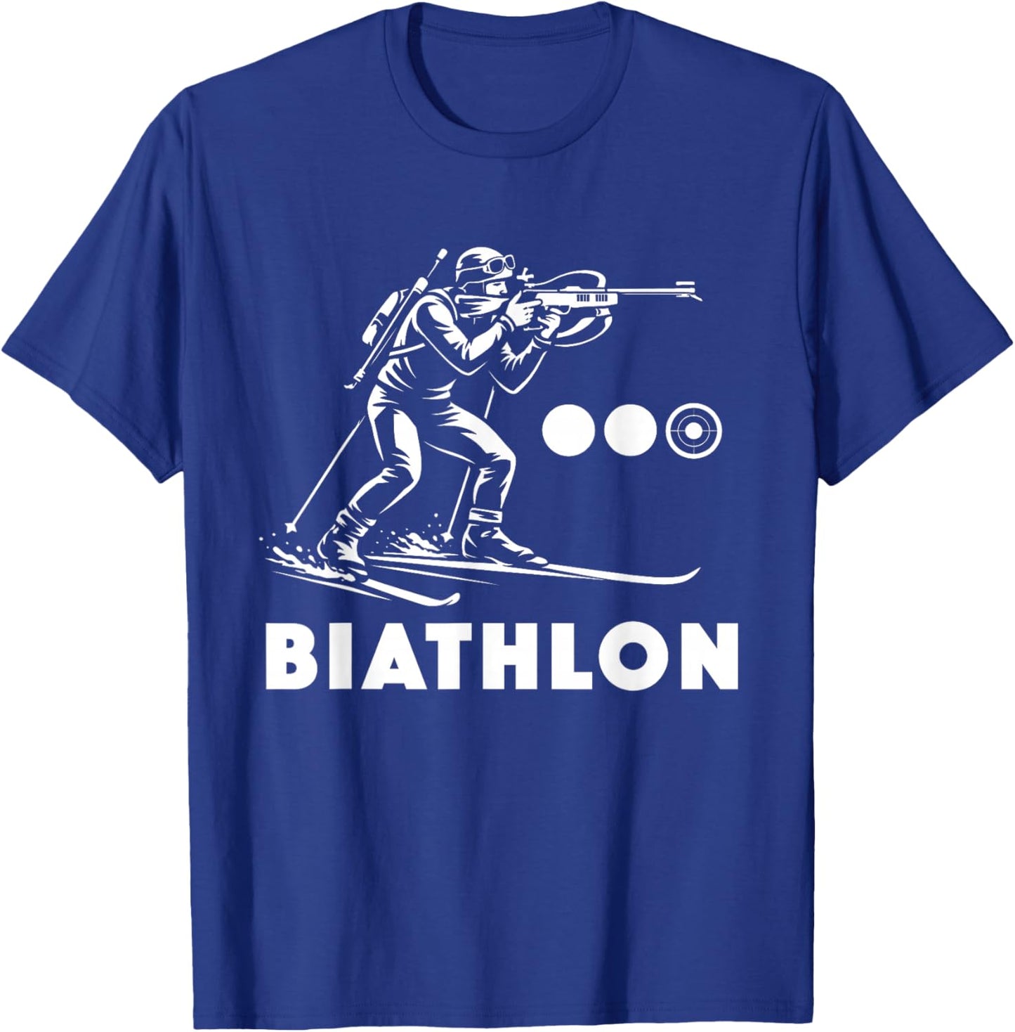 Biathlon Winter Sports Cross Country Skiing Biathlete Design T-Shirt - T-Shirt | Royal