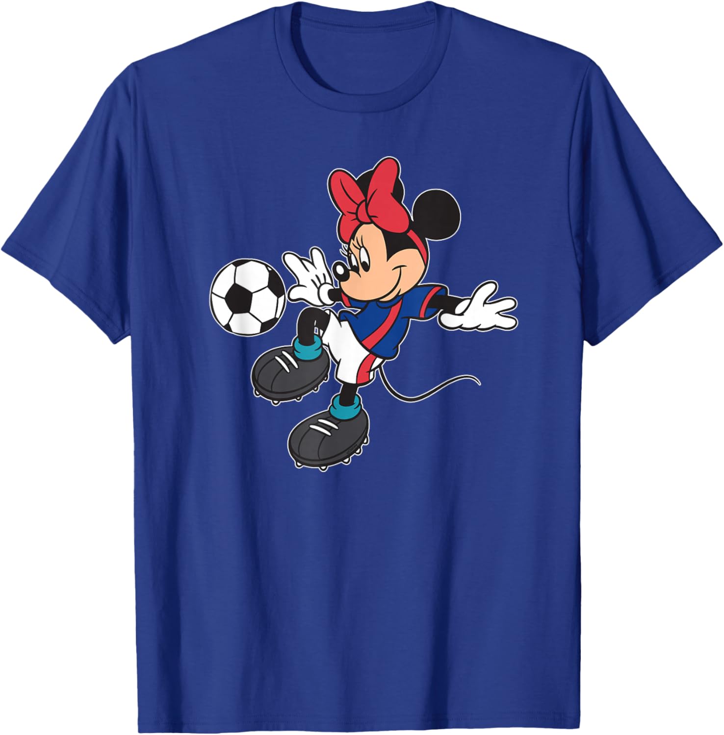 Disney Sports Minnie Mouse Soccer Team Player Football T-Shirt - T-Shirt | Royal