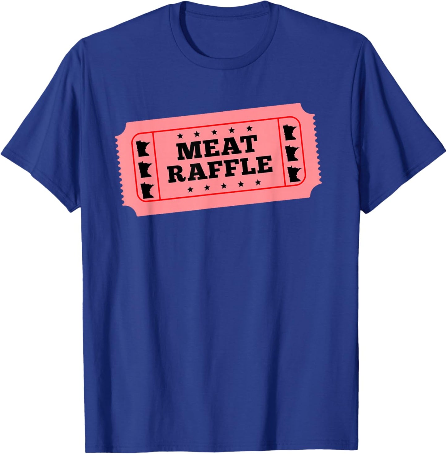 Minnesota Meat Raffle Vintage Ticket Football Fundraiser T-Shirt - T-Shirt | Royal