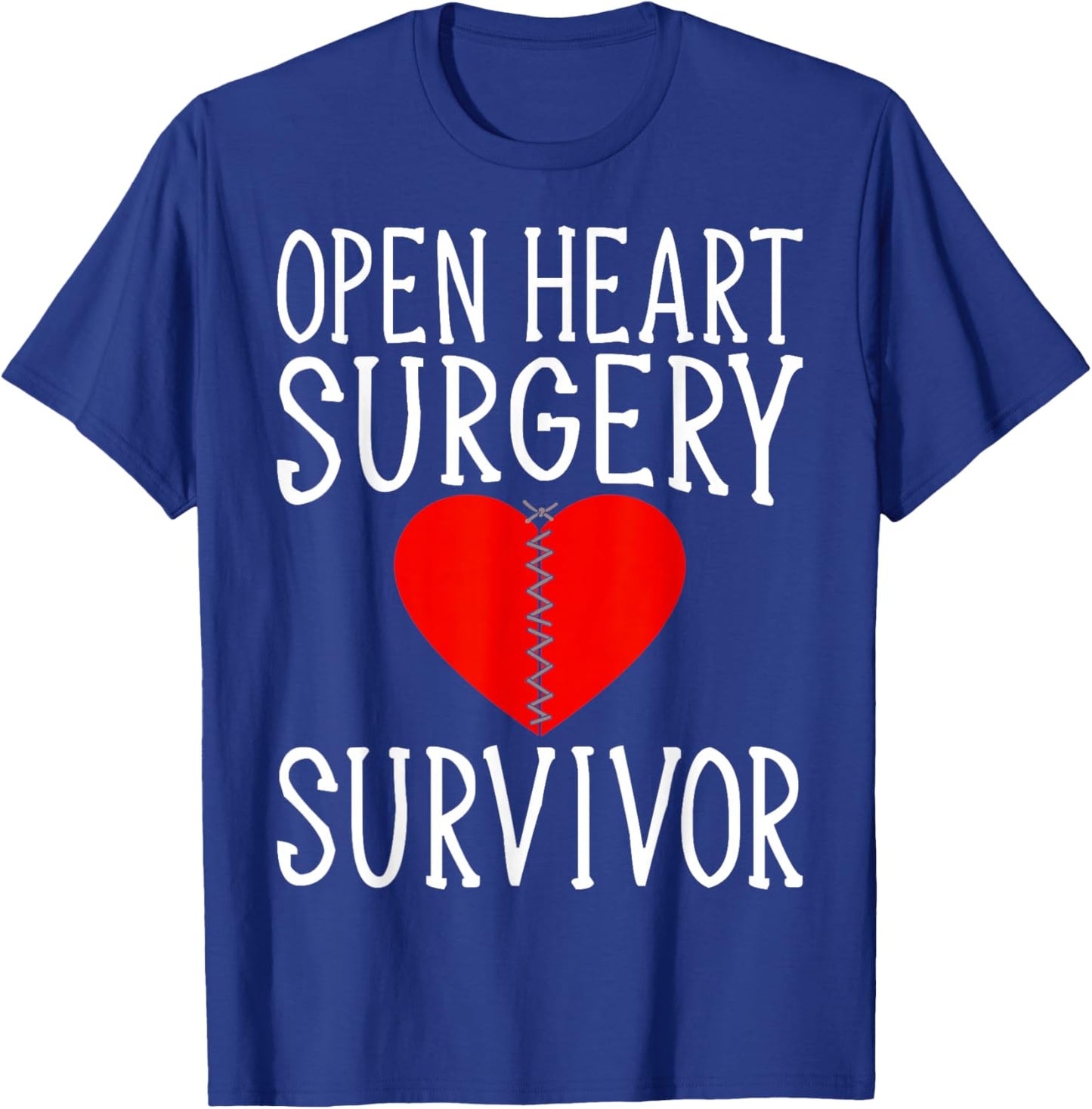 Open Heart Surgery Survivor - Heart Fighter T-Shirt - T-Shirt | Royal