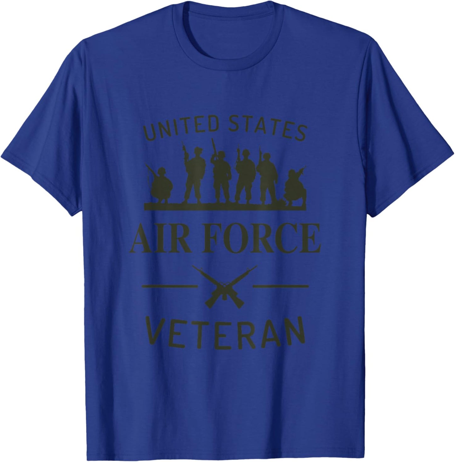 Air Force Veteran US Army Military Soldiers USAF Veterans T-Shirt - T-Shirt | Royal