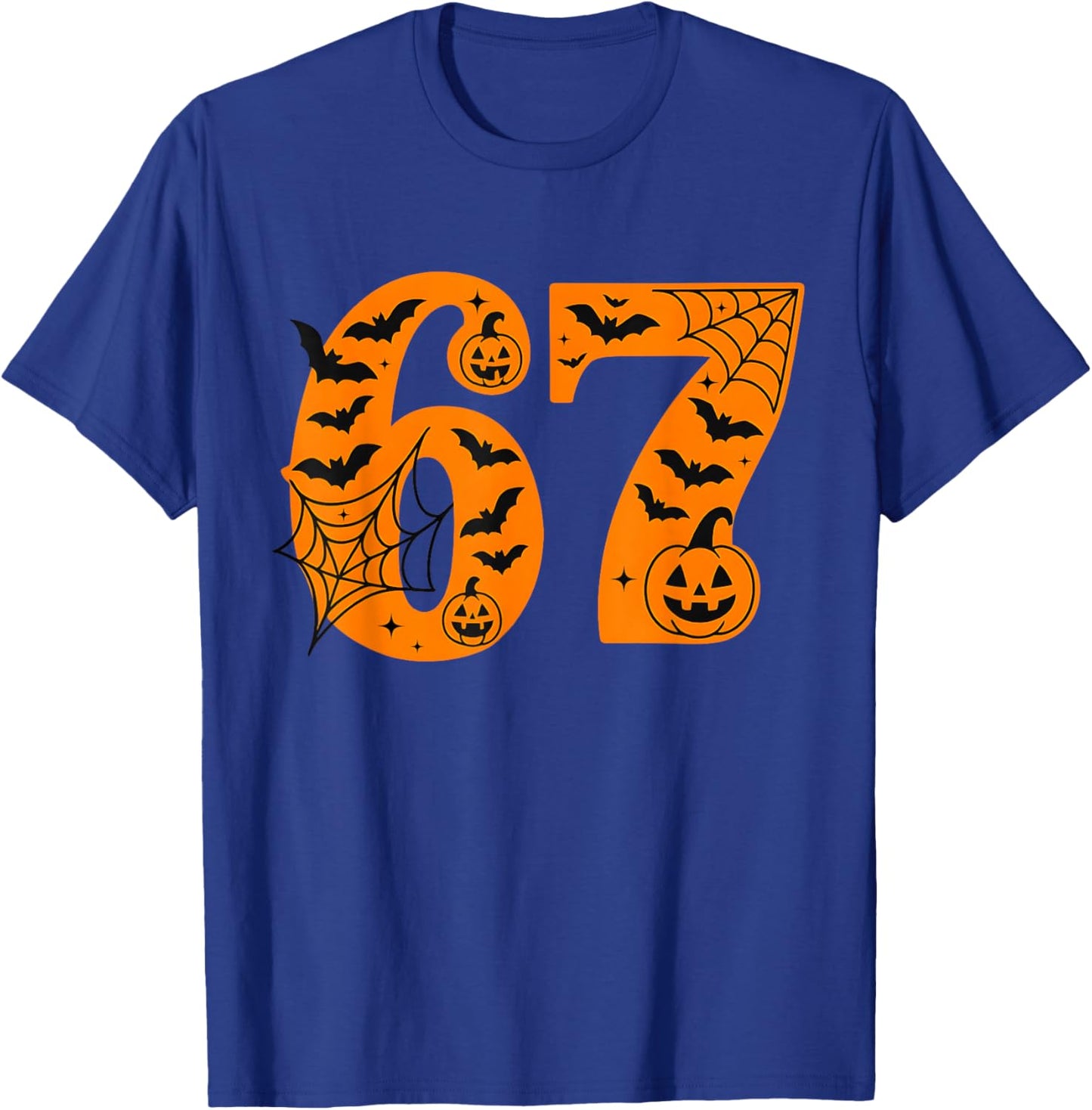 67 Halloween Six Seven Brainrot Meme Boys Kids Funny 6 7 T-Shirt - T-Shirt | Royal