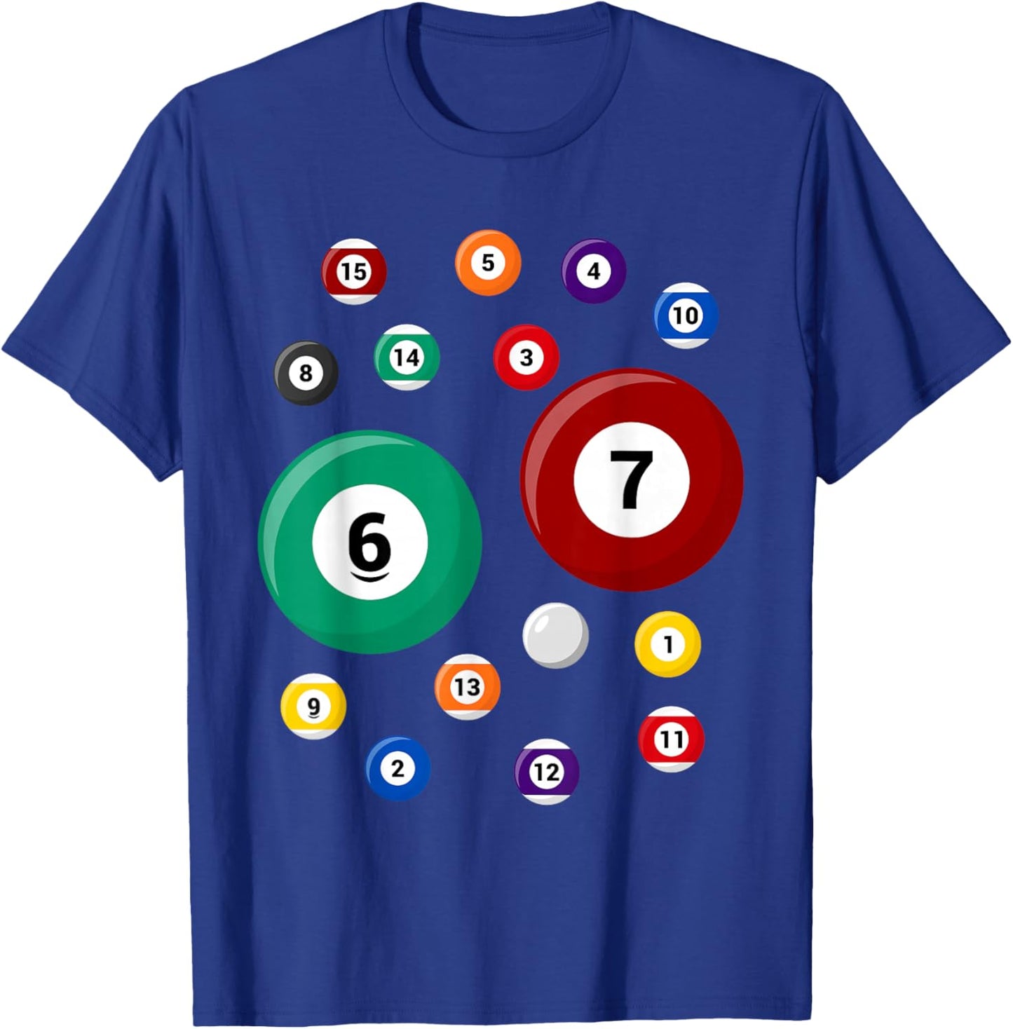 Funny 67 Meme Six Seven Pool Ball Billiard Lover Gen Alpha T-Shirt - T-Shirt | Royal