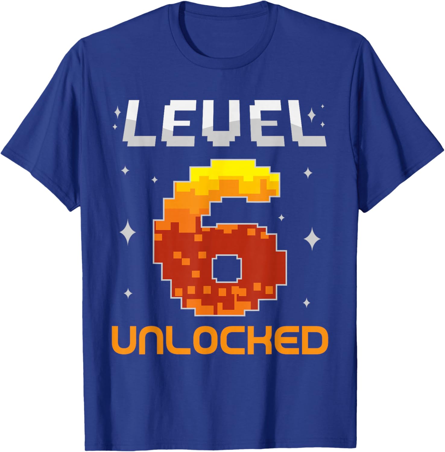 Level 6 Unlocked 6th Birthday Six Years Old Gamer Gaming T-Shirt - T-Shirt | Royal