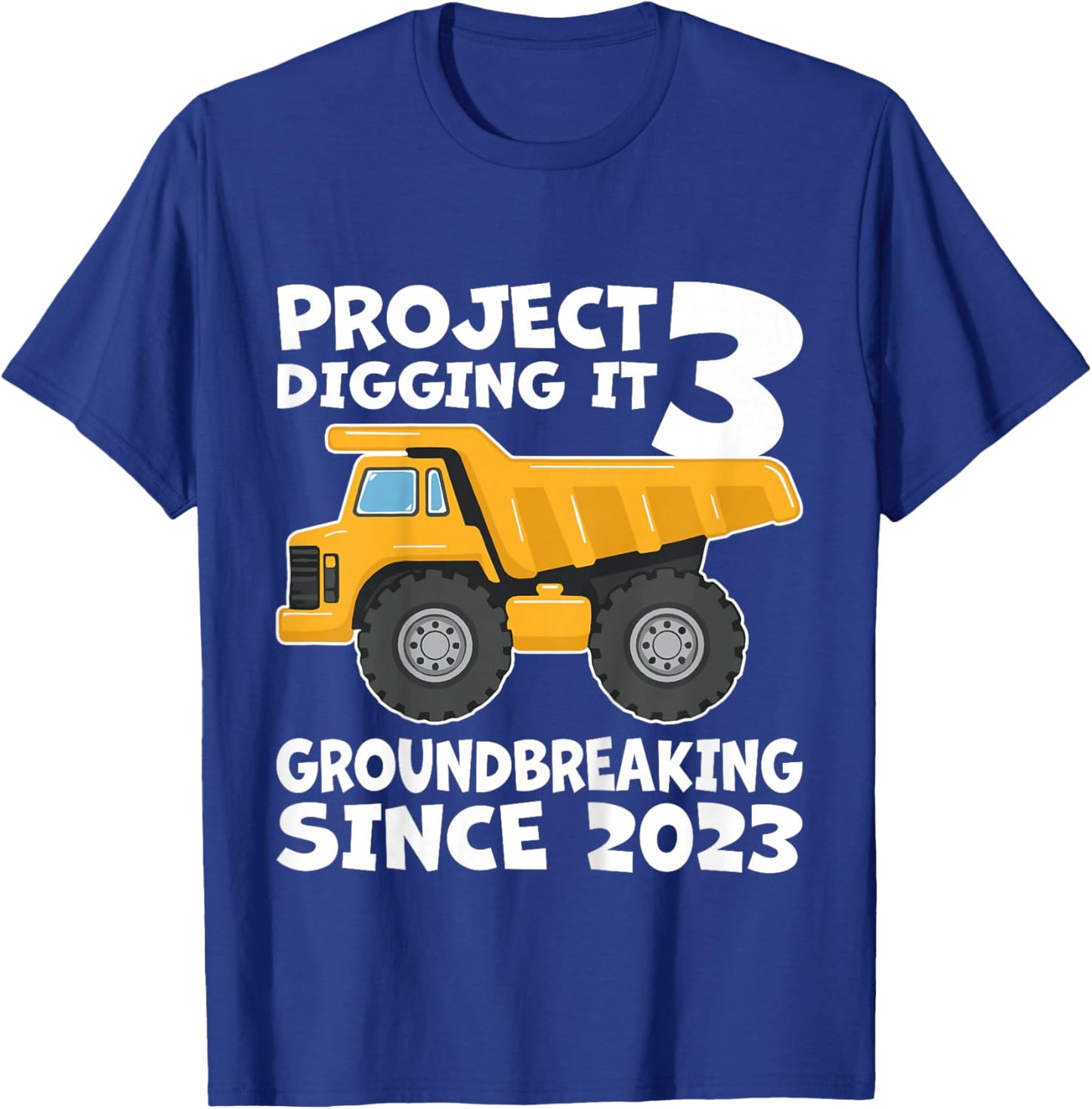 Kids Project 3 Digging it 3rd Birthday boy 3 Years Old T-Shirt - T-Shirt | Royal