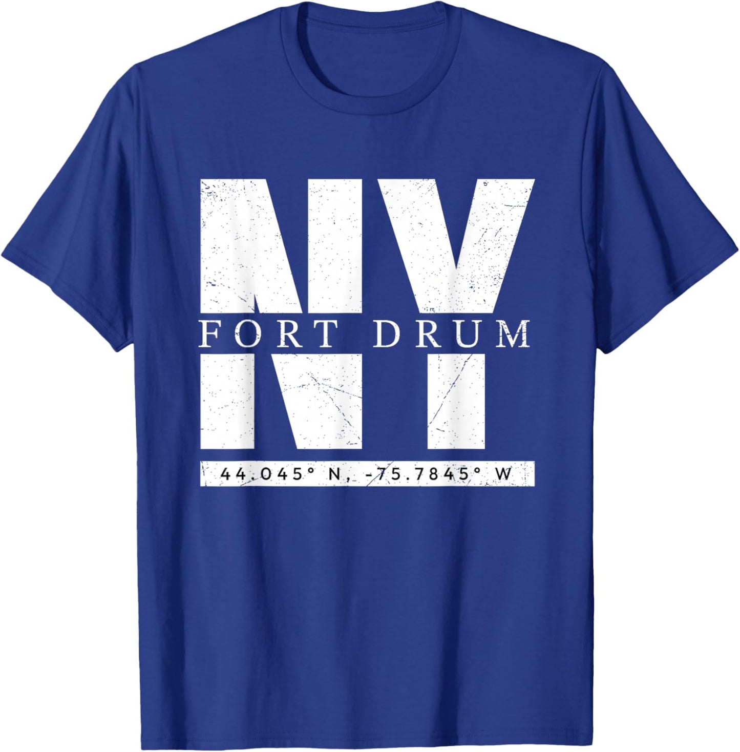 Fort Drum, NY Retro Urban Style Coordinates T-Shirt - T-Shirt | Royal