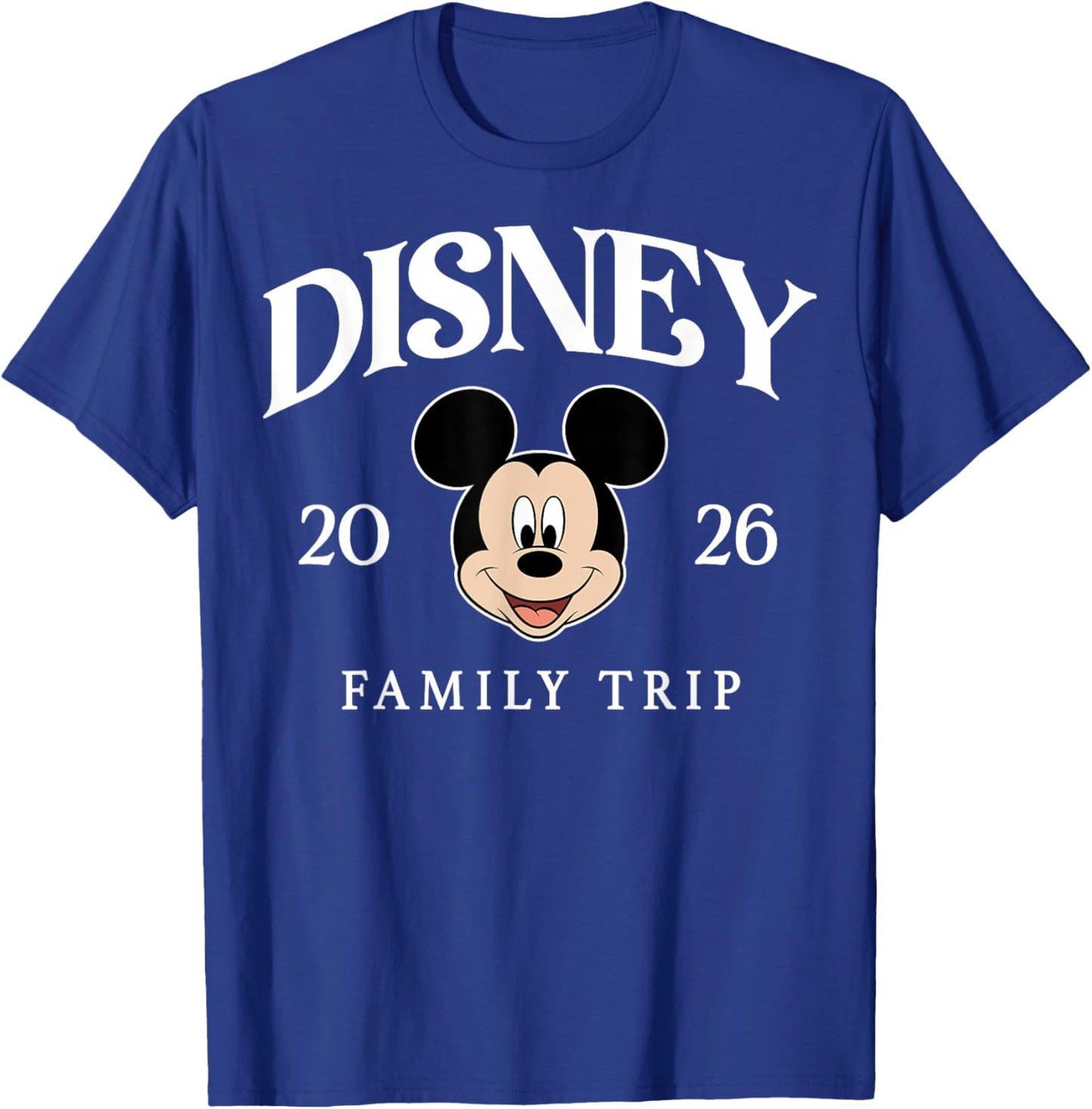 Disney Mickey and Friends Disney 2026 Family Trip Light Text T-Shirt - T-Shirt | Royal