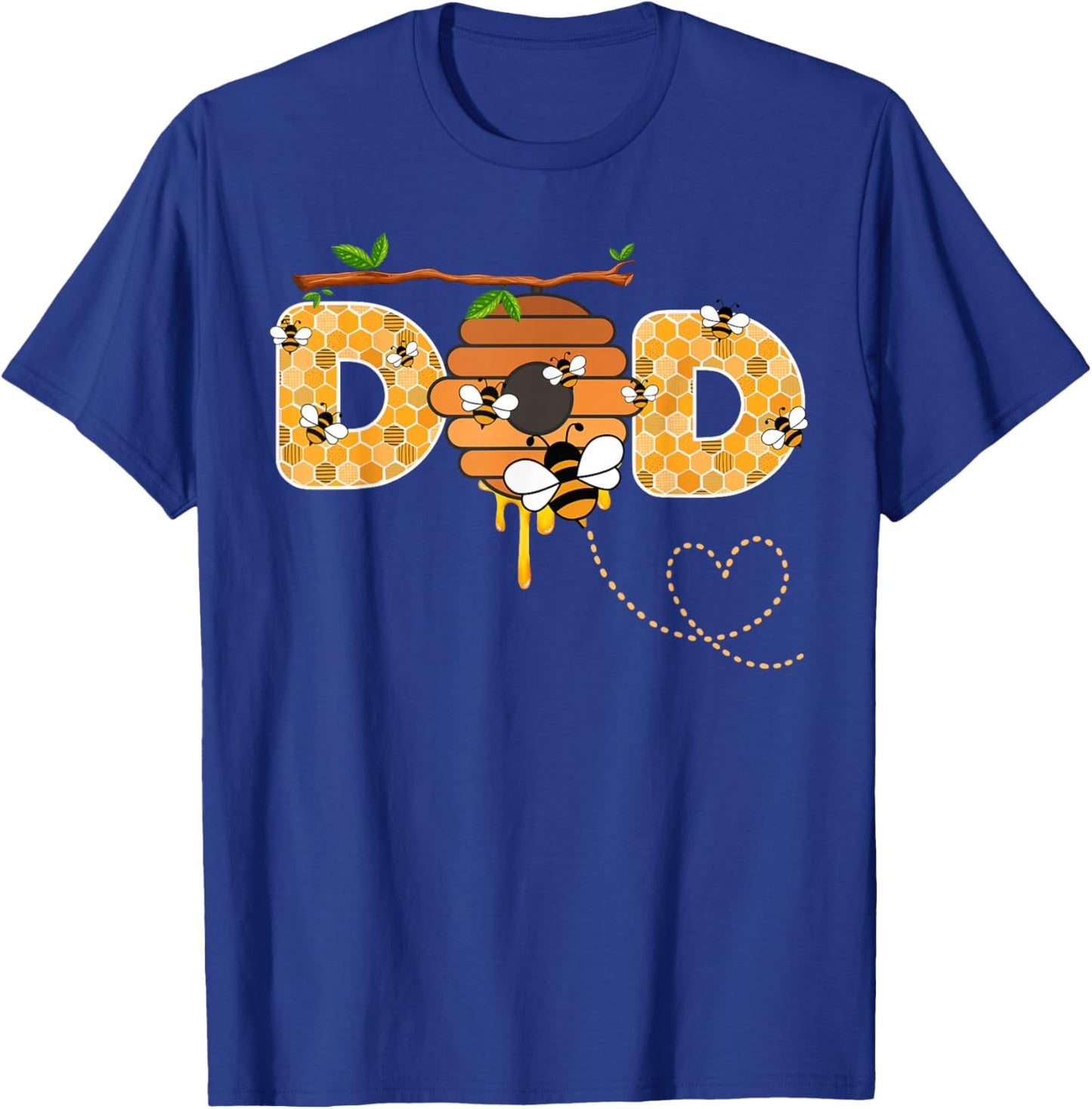 Dad Bee 1st Birthday Beekeeping Matching Family T-Shirt - T-Shirt | Royal