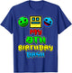 My 8th Birthday Dash Video Game Theme Kids Geometry Game T-Shirt - T-Shirt | Royal