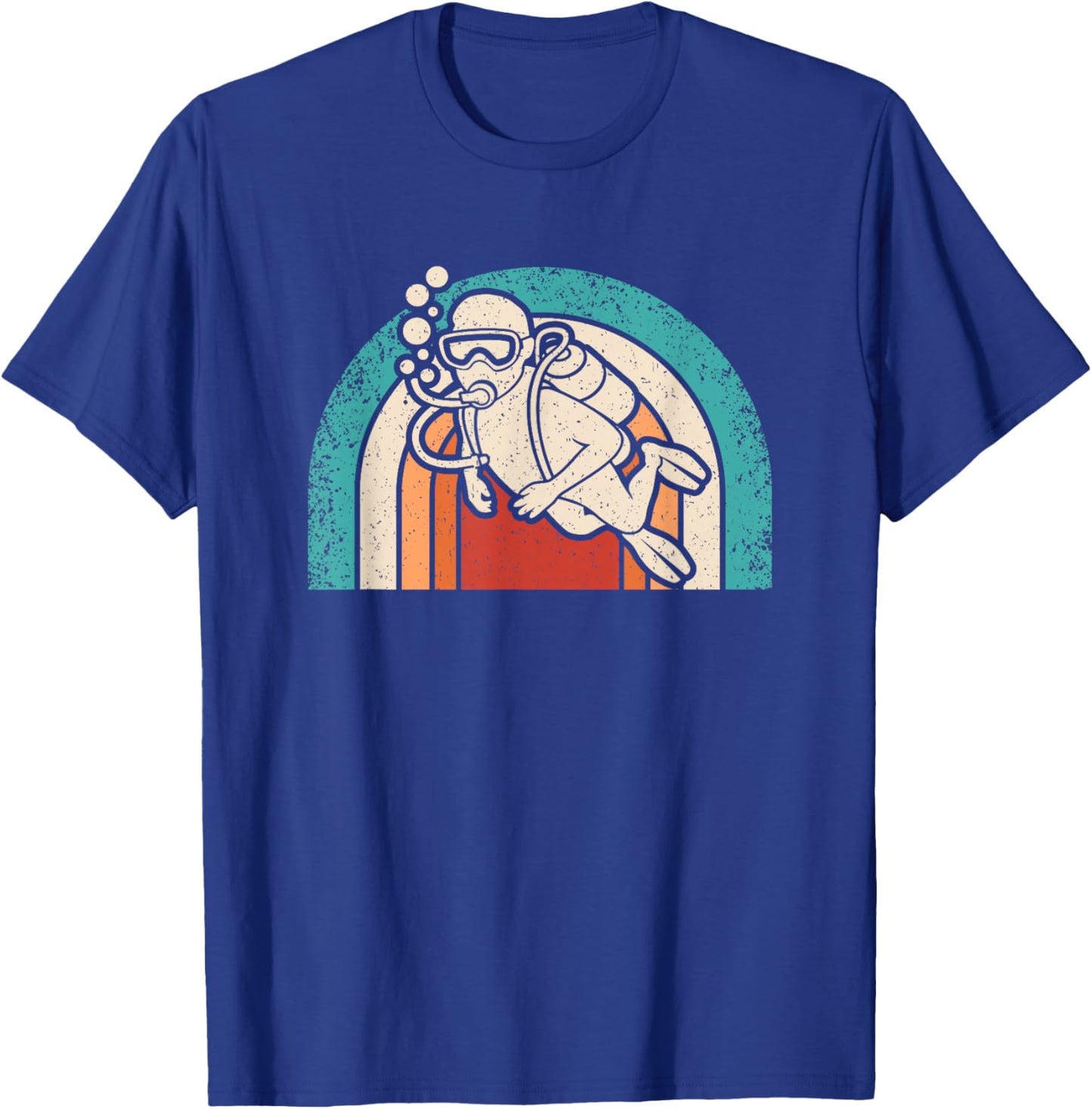 Retro Scuba Diving Diver Vintage Dive Men Women T-Shirt - T-Shirt | Royal