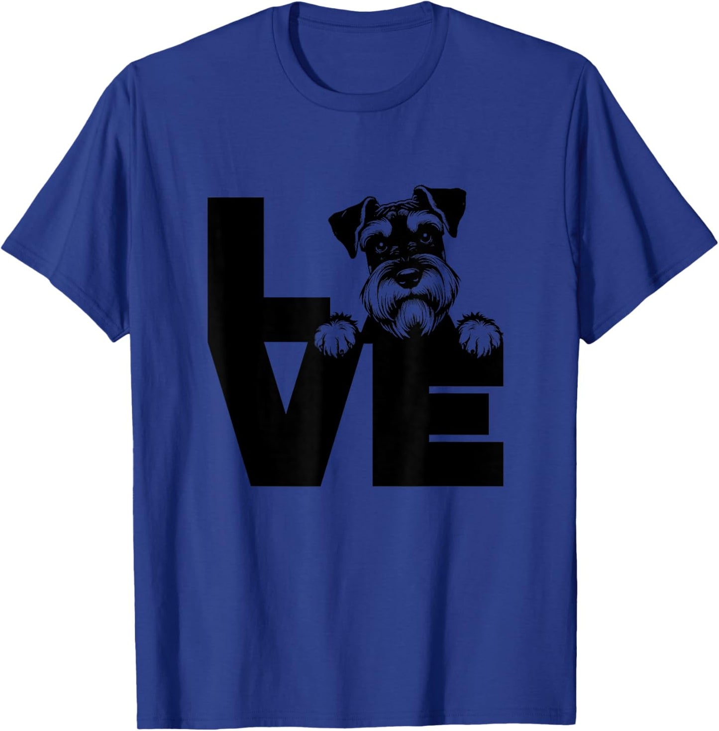 Love Miniature Schnauzer Dog T-Shirt - T-Shirt | Royal