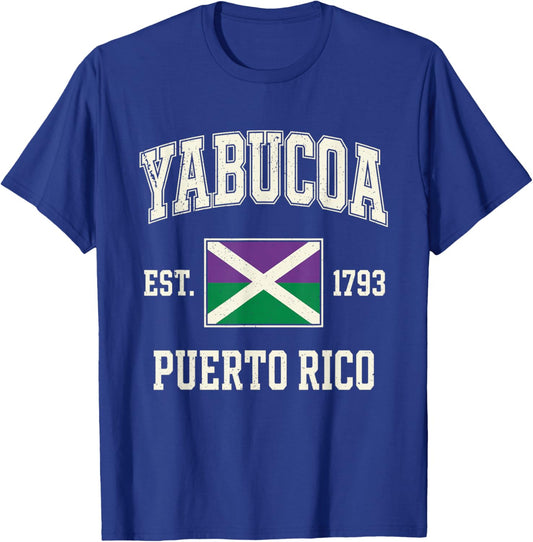 Yabucoa Puerto Rico Est 1793 Flag Vintage Hometown T-Shirt - T-Shirt | Royal