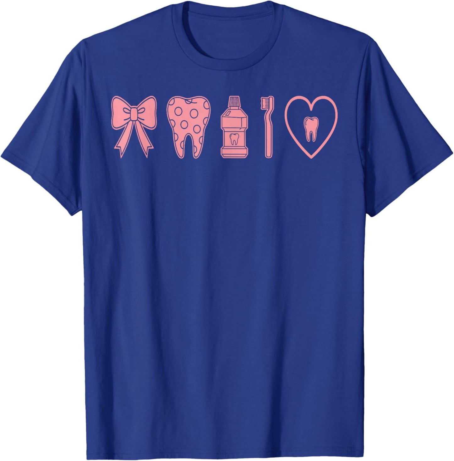Coquette Bow Dental Hygienist Pastel Aesthetic T-Shirt - T-Shirt | Royal