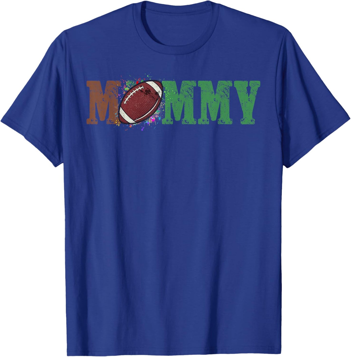 Football Mommy 1st Birthday T-Shirt - T-Shirt | Royal