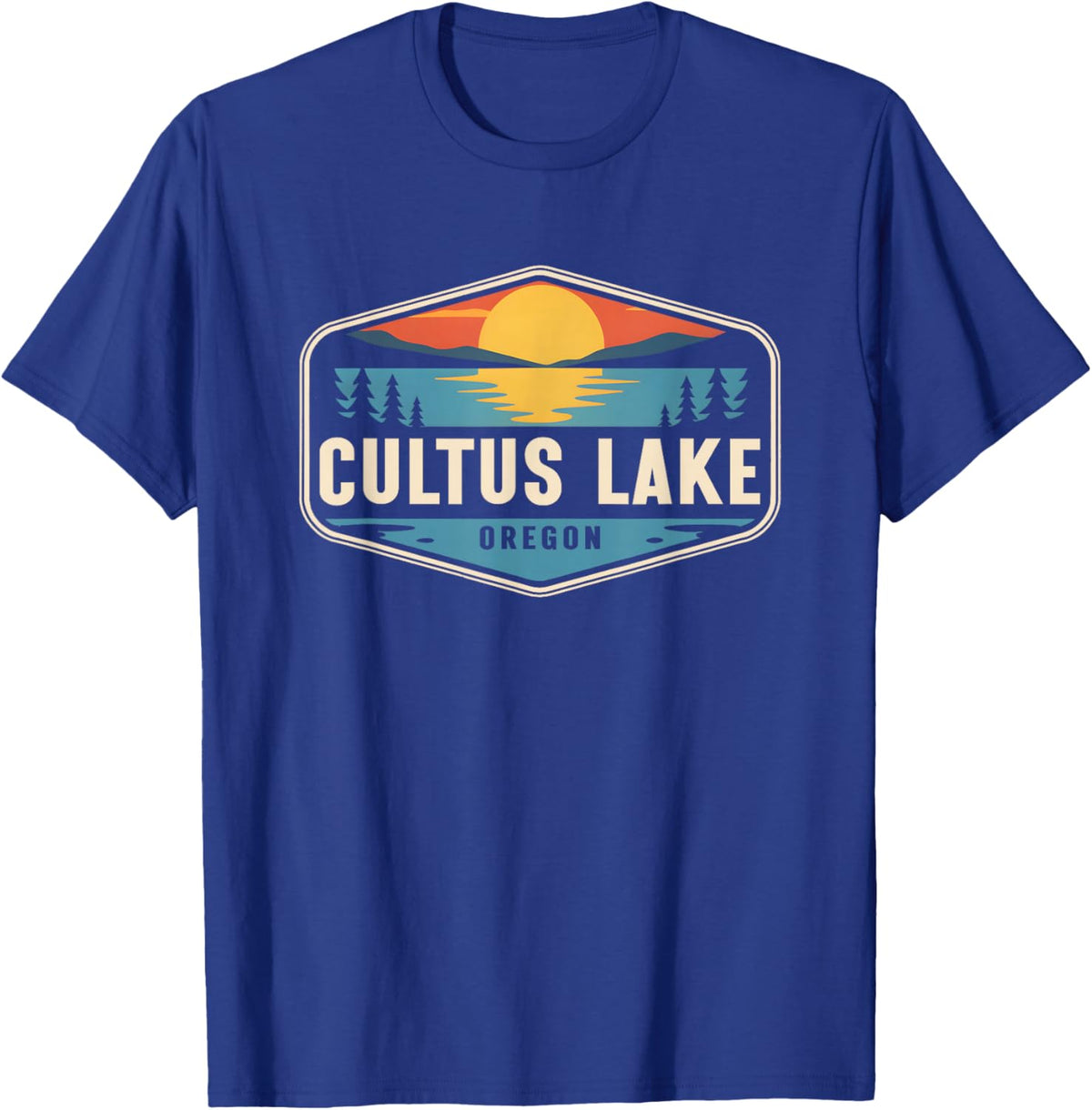 Cultus Lake Oregon Outdoors Vintage T-Shirt - T-Shirt | Royal