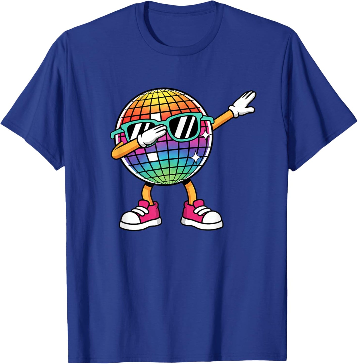 Dabbing Disco Ball Kids 80S 90S Dance T-Shirt - T-Shirt | Royal