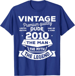 16th Birthday Gift Man Myth Legend 2010 16 for Years Old T-Shirt - T-Shirt | Royal