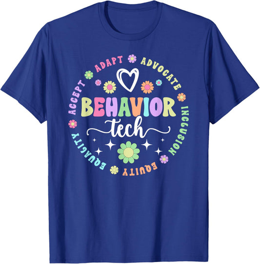 Behavior Tech Appreciation Circle Behavioral Technician T-Shirt - T-Shirt | Royal