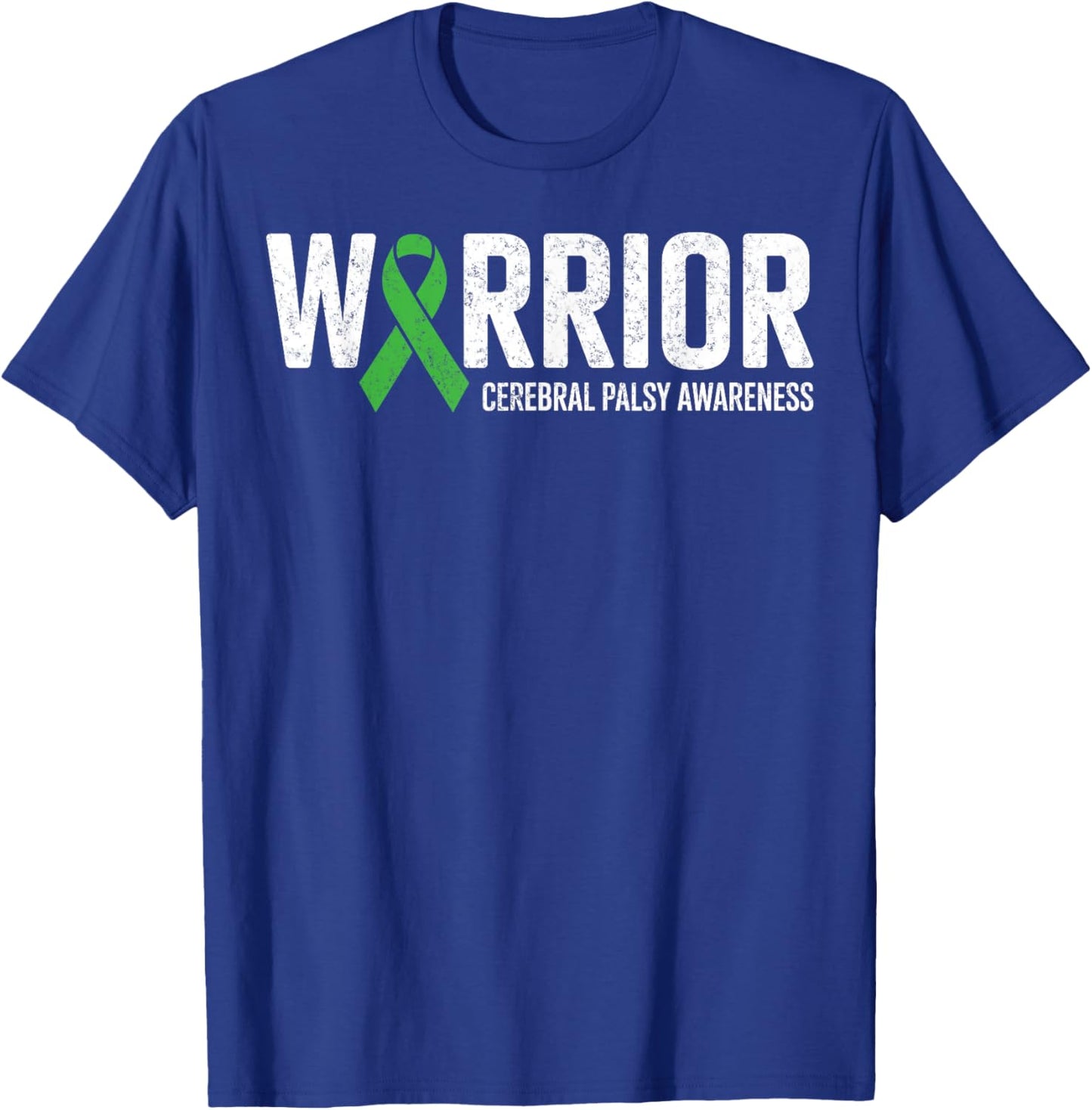 Warrior Fighter Cerebral Palsy Awareness CP Ribbon Support T-Shirt - T-Shirt | Royal