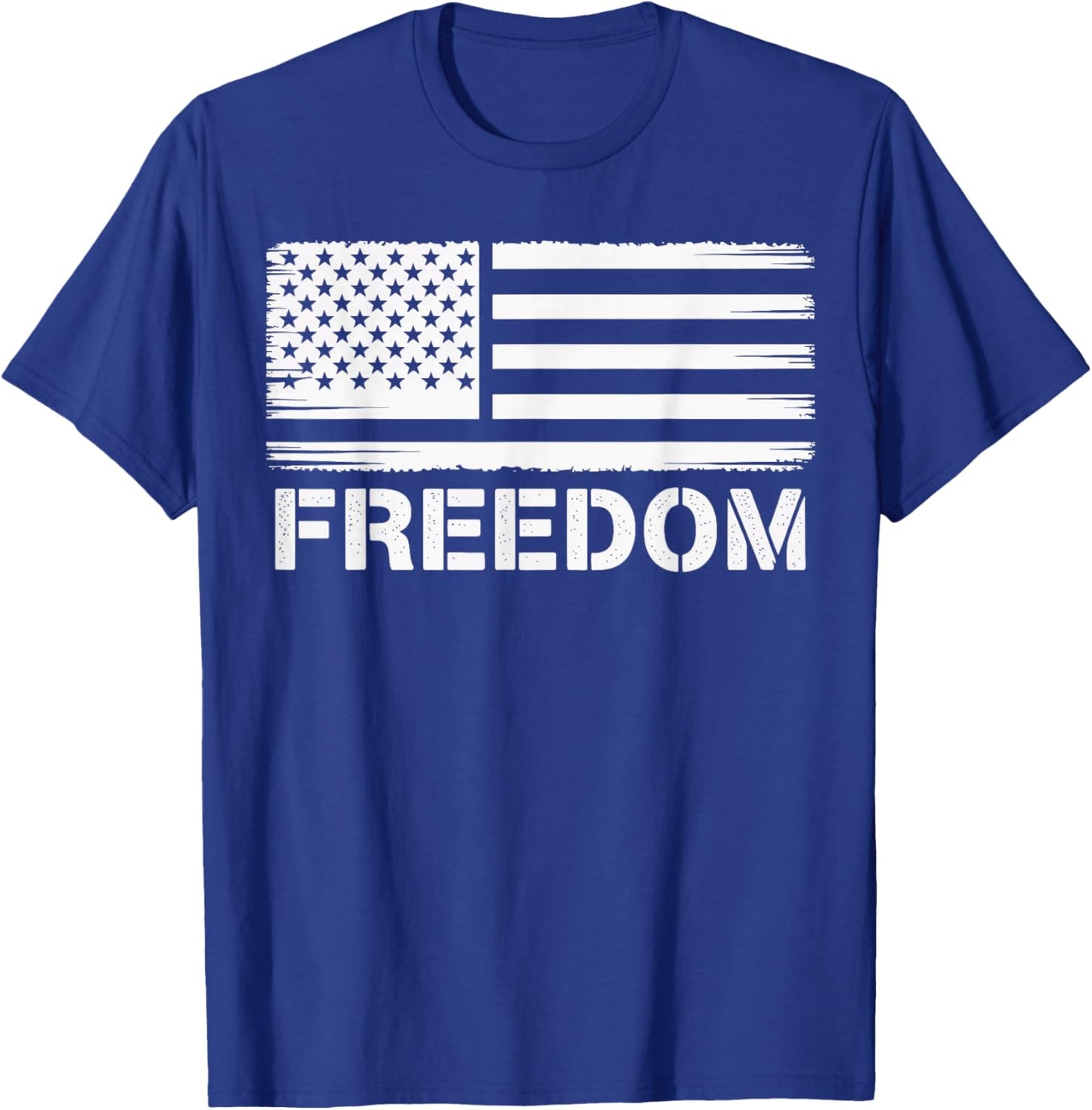 Freedom Vintage America Flag T-Shirt - T-Shirt | Royal