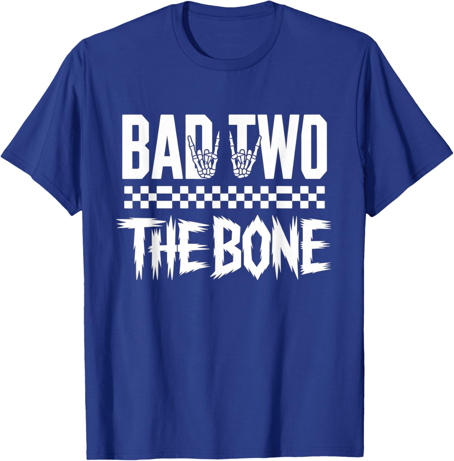 Bad Two The Bone Birthday 2 Years Old Kids Bday Party T-Shirt - T-Shirt | Royal