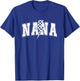 Nana Checkered Varsity Mom Women Mother's Day Girls T-Shirt - T-Shirt | Royal