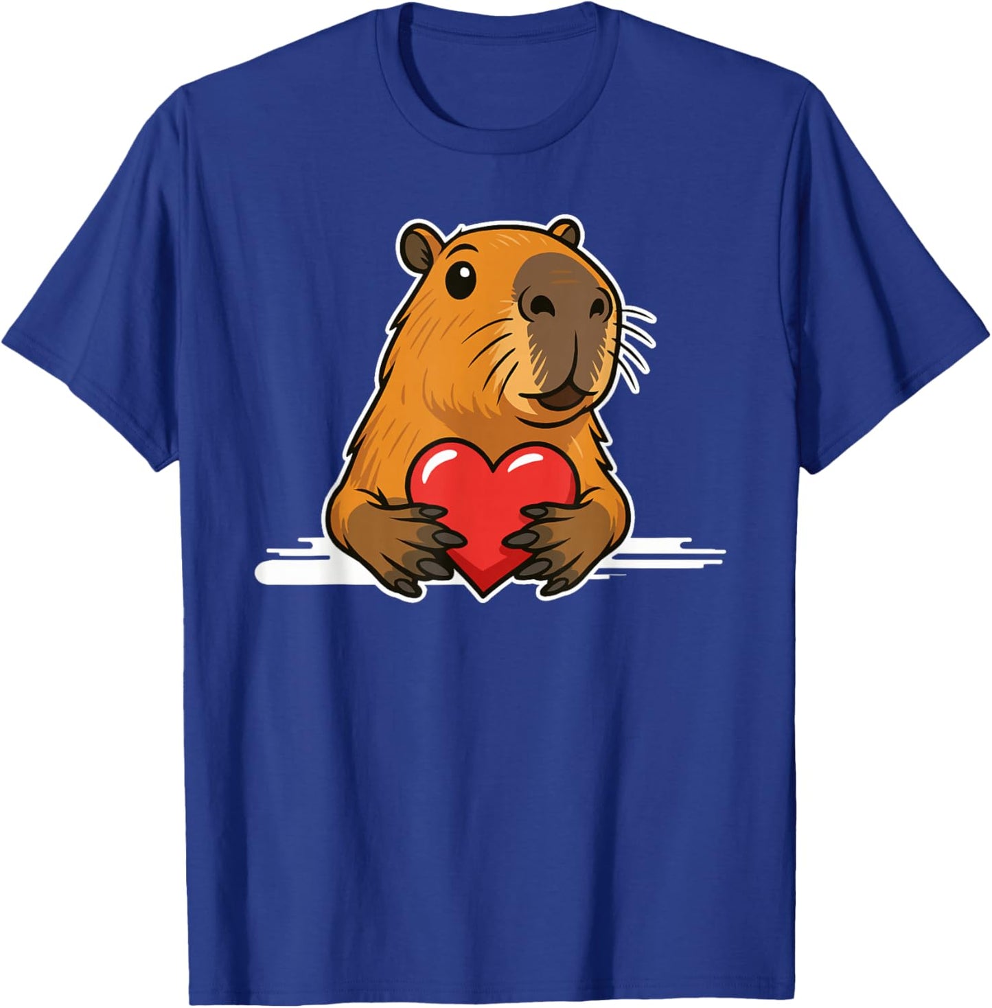 Capybara Love Men Women Kids Funny St. Valentine's T-Shirt - T-Shirt | Royal