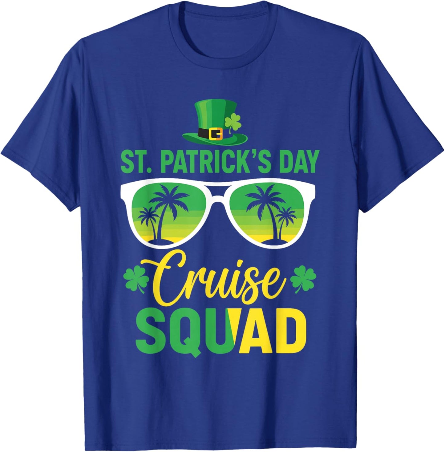 St Patrick's Day Cruise 2026 Lucky Island Vibes Squad T-Shirt - T-Shirt | Royal