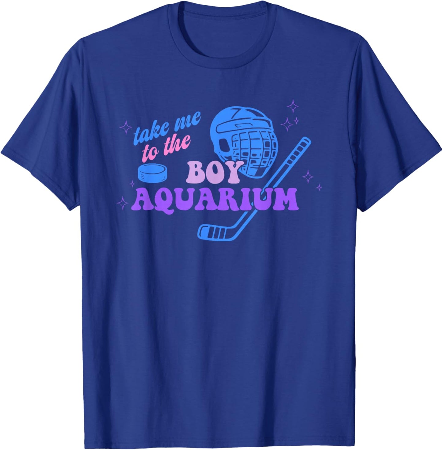 Take Me to The Boy Aquarium Funny Hockey T-Shirt - T-Shirt | Royal