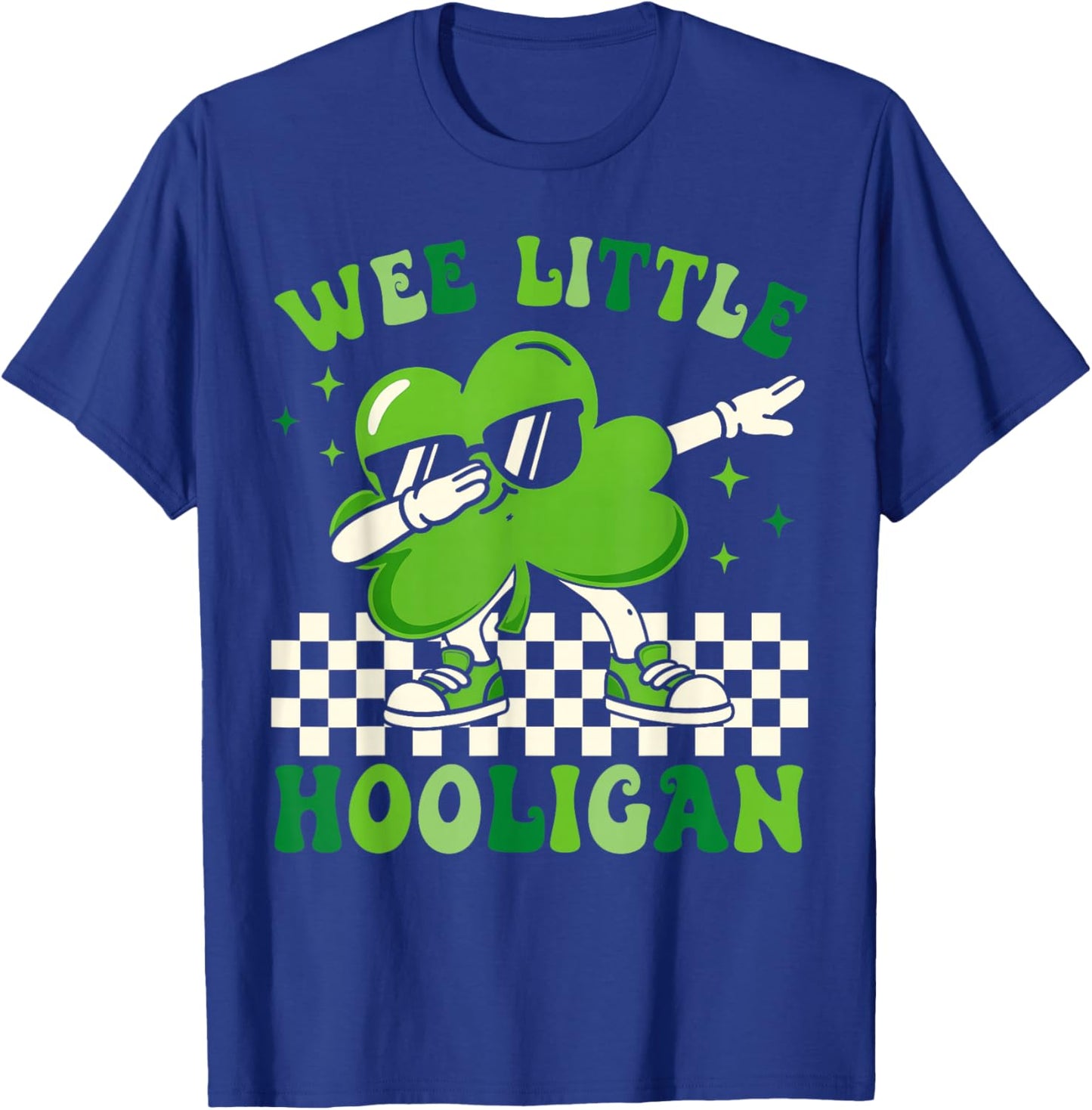 Wee Little Hooligan Dab Shamrock Funny St Patrick's Day Kids T-Shirt - T-Shirt | Royal