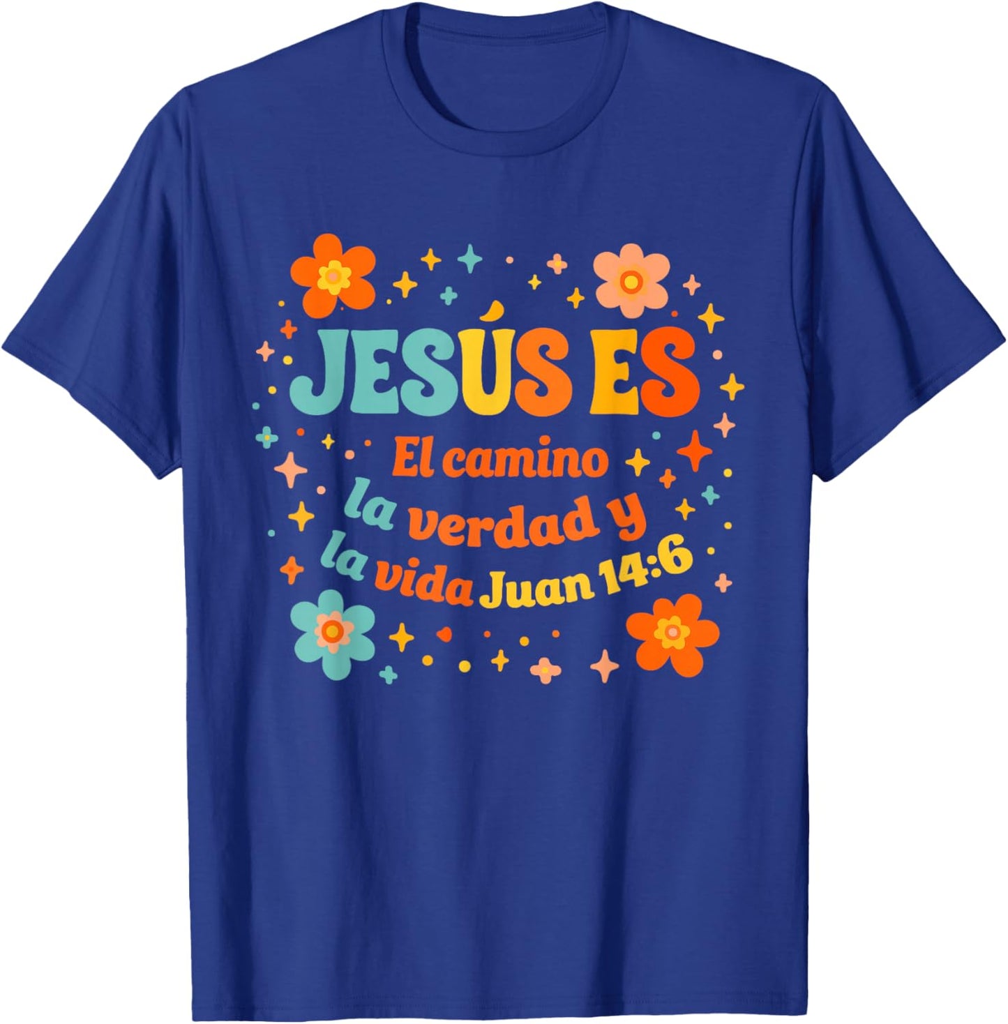 Christian Spanish Espanol Bilingual Christ Bible Verse T-Shirt - T-Shirt | Royal