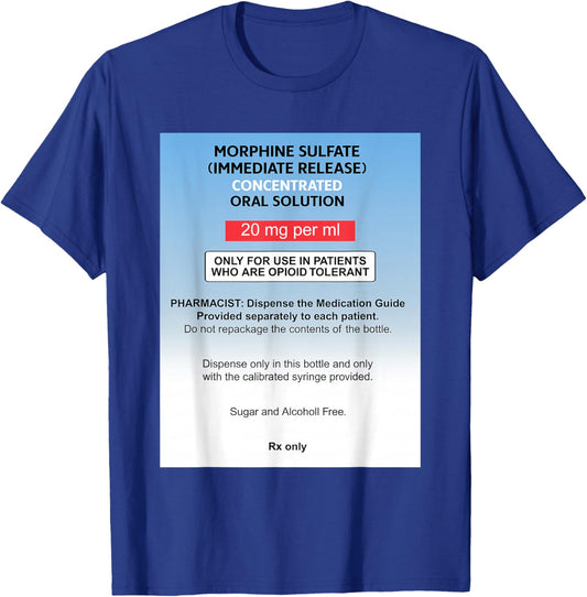 Pharmacy Medical Halloween Costume Nurse Propofol Matching T-Shirt - T-Shirt | Royal
