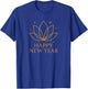 New Beginnings Lotus Line Art T-Shirt - T-Shirt | Royal