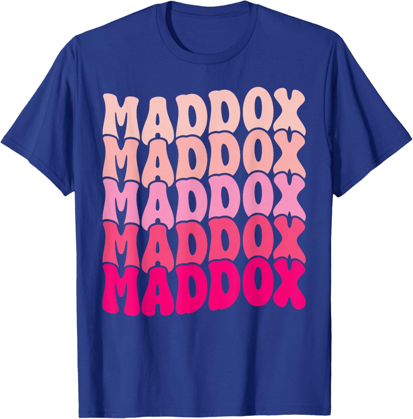 Vintage Maddox Personalized Name I Love Maddox 80's Groovy T-Shirt - T-Shirt | Royal
